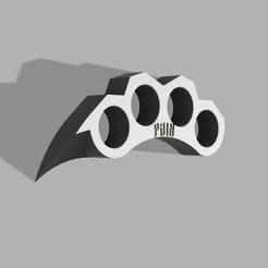 Claw Knuckle Duster "PAIN" Edition (Engraved) - Reinforced STL (Easy Color Swap)