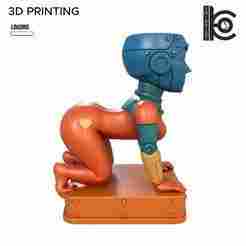Cute Android on Lap - 3D Printable Model
