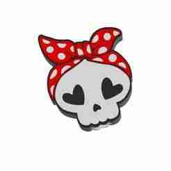 Diva Skull Heart Eyes Straw Topper 2 sizes 3MF File included