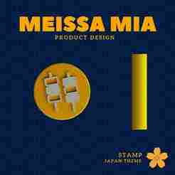 Japanese Yakitori Stamp – Chicken BBQ Specialist - 3D Print File for Playful Impressions in Dough & Crafts