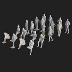 PEOPLE LOWPOLY 1:100 A-B-C-D-E