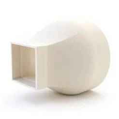 Round to Rectangular Adapter ⌀100 mm to 50×50 mm - Customizable