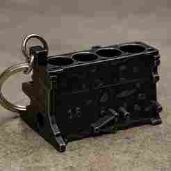 Volkswagen AP 1.8 Engine Block Keychain (Realistic Miniature)