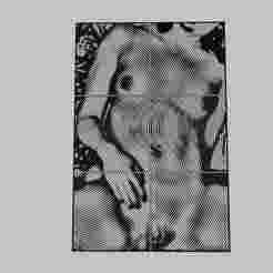 WALL ART - a woman in a pink skirt and a white shirt