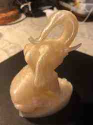 Elephant Sitting on Stand (No Support) Pen Holder