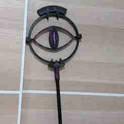 Black Sapphire Cookie's Microphone Staff - Cookie Run: Kingdom Prop Replica STL