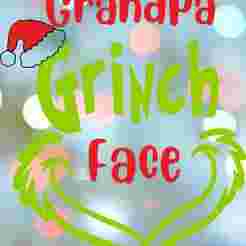 Christmas Grandpa Grinch Face Stamp Cookie Cutter Set
