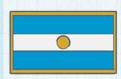 Classic rectangular badge