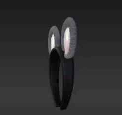 Detailed Cute Rat Ear Headband Model | Stylized Wildlife Accessory for Themed Wear