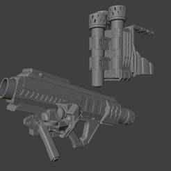 Helldivers FAF-14 Spear + Support backpack