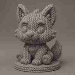 Knitted Cute Wolf Pup