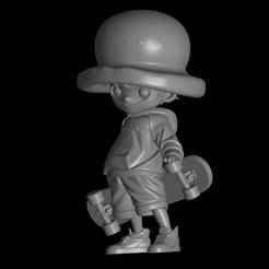 skateboarder  chibi Luffy D. Monkey
