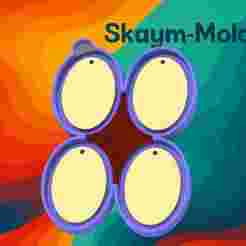 🌙 4-Cavity Soy Wax Mold – Eclipse Shape